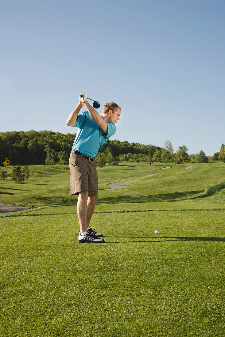 Man Golfing