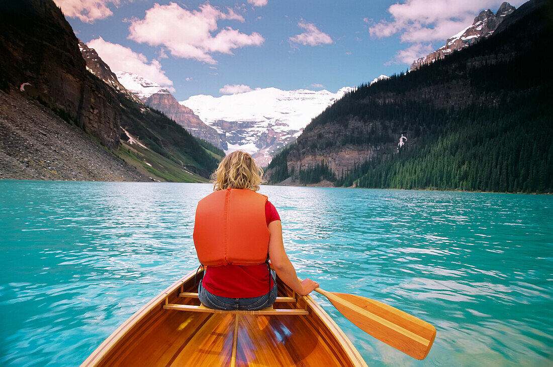 Kanufahren,Lake Louise,Banff National Park,Alberta,Kanada