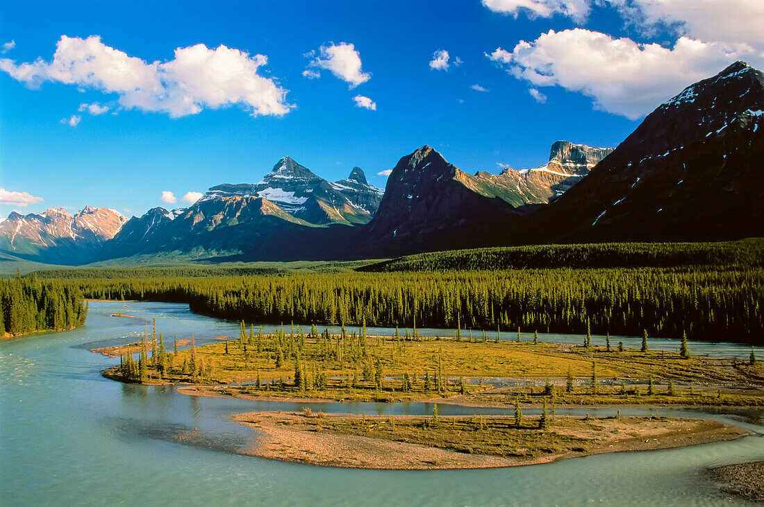 Athabasca River, Goat Lick Aussichtspunkt, Jasper National Park Alberta, Kanada