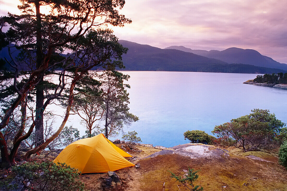 Campsite Curme Islands,Desolation Sound British Columbia,Canada