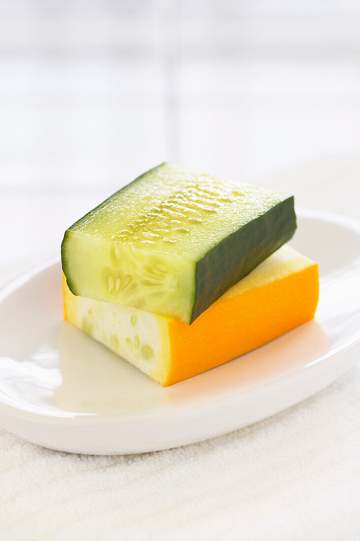 Vegetable Slices on Soap Dish