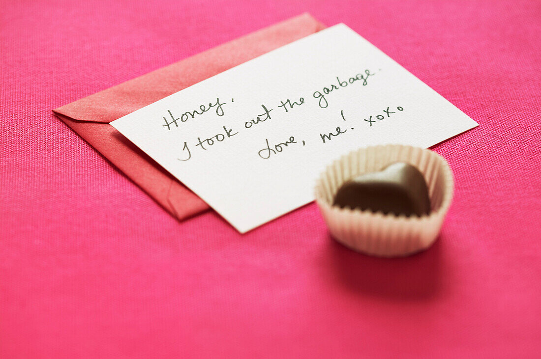 Note with Chocolate