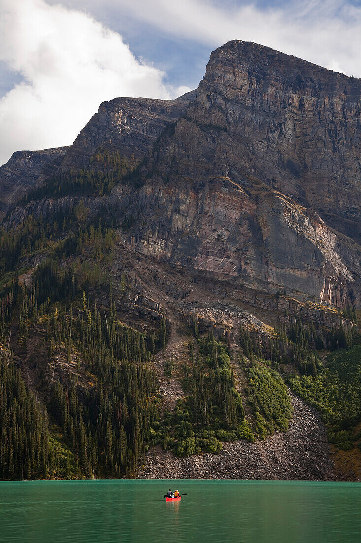 Canoeing on Lake Louise,Banff National Park,Alberta,Canada