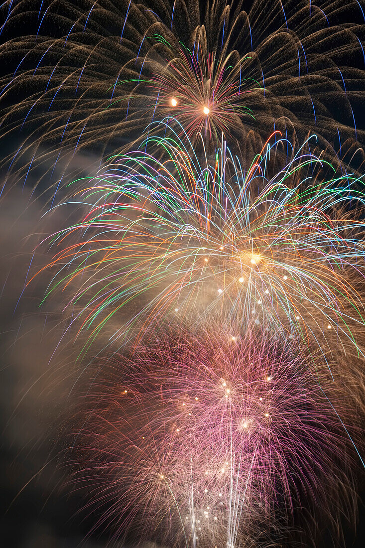 Feuerwerk,Englische Bucht,Vancouver,Britisch-Kolumbien,Kanada