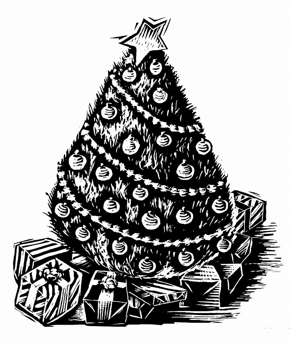 Illustration eines Weihnachtsbaums