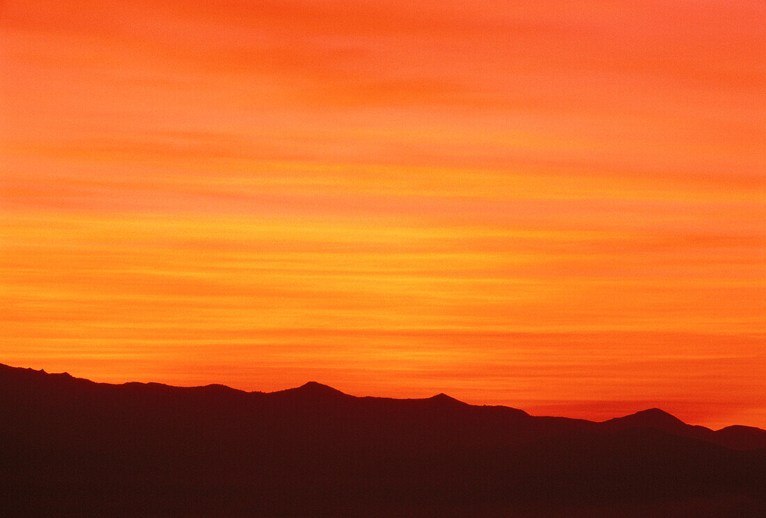 Sunset over Mountains,Oaxaca,Mexico