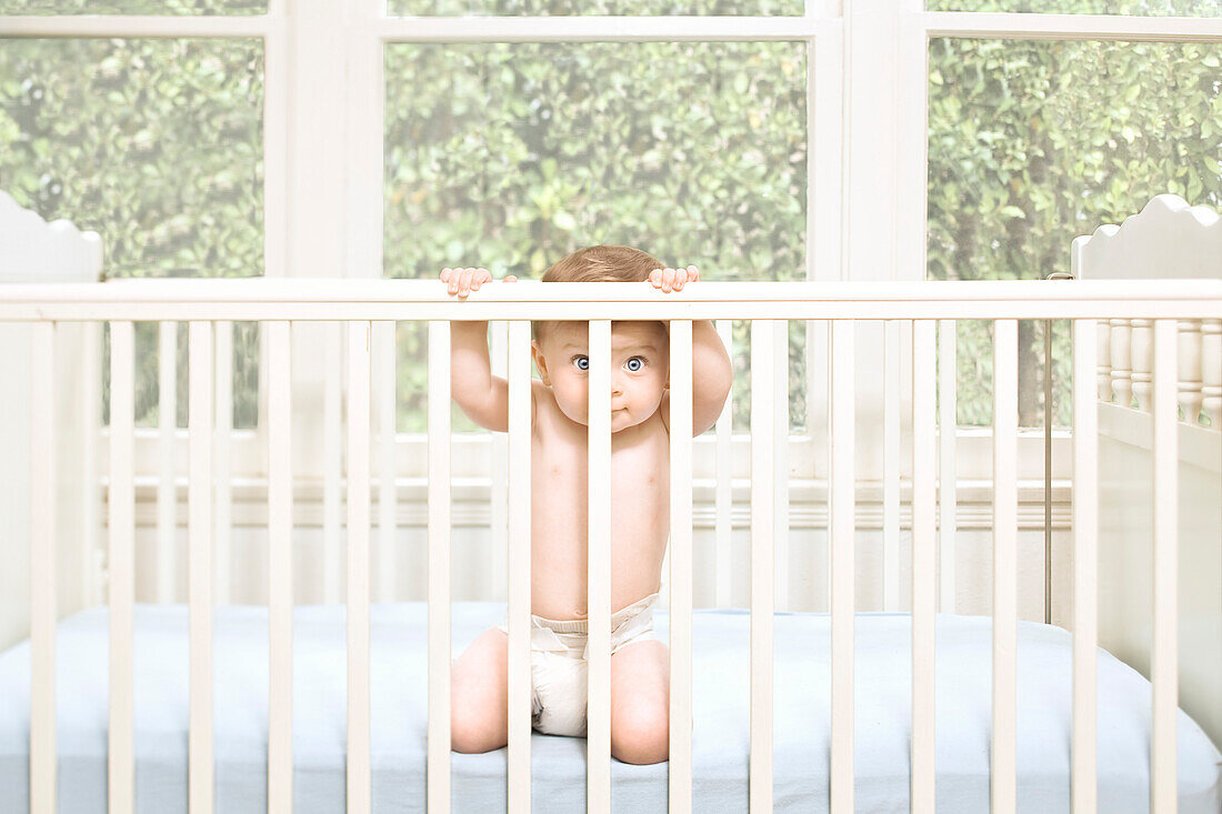 Baby Boy in Crib