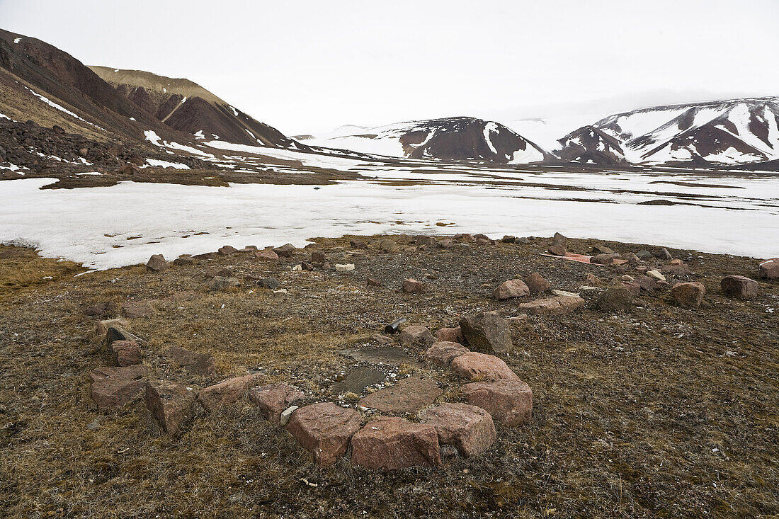 Archäologische Fundstätte der Inuit, Craig Harbour, Ellesmere Island, Nunavut, Kanada