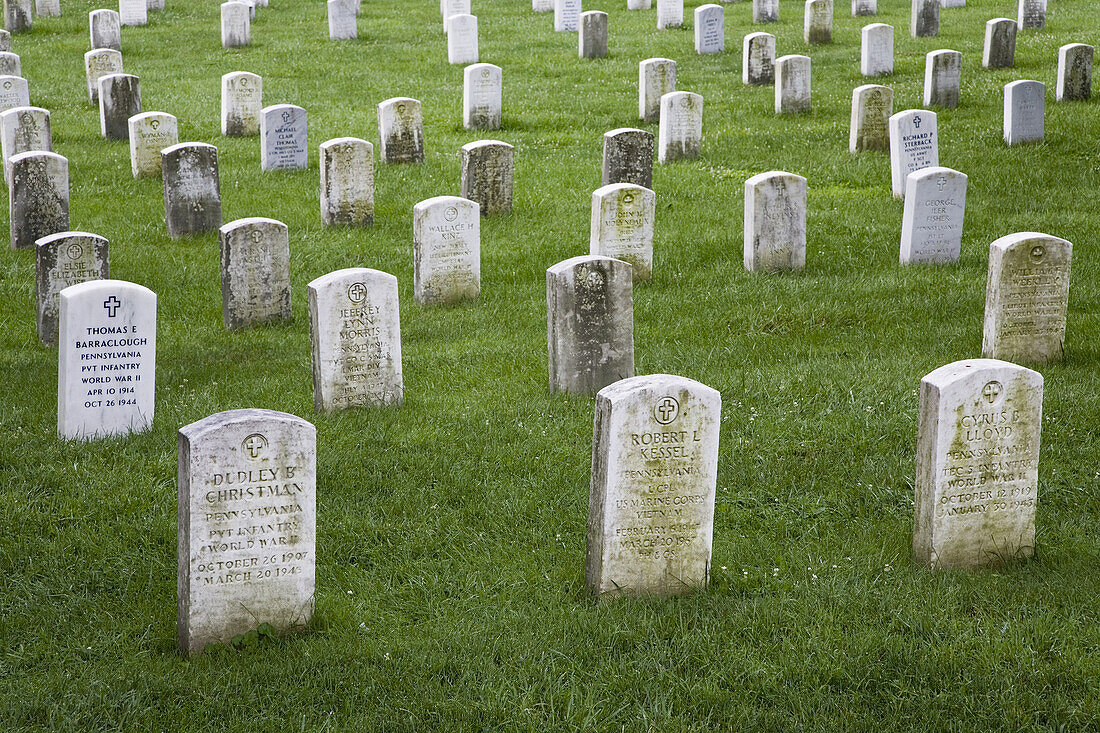 Friedhofshügel,Gettysburg Nationalfriedhof,Pennsylvania,USA