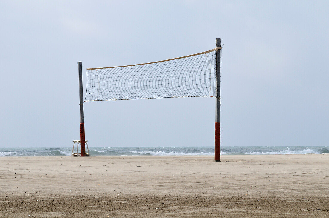 Volleyball Net on the Beach