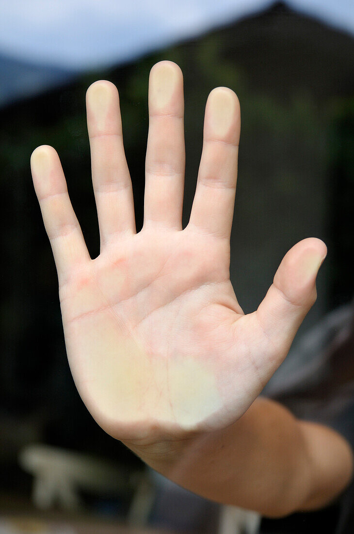 Close-up of Palm of Hand,Alps,France