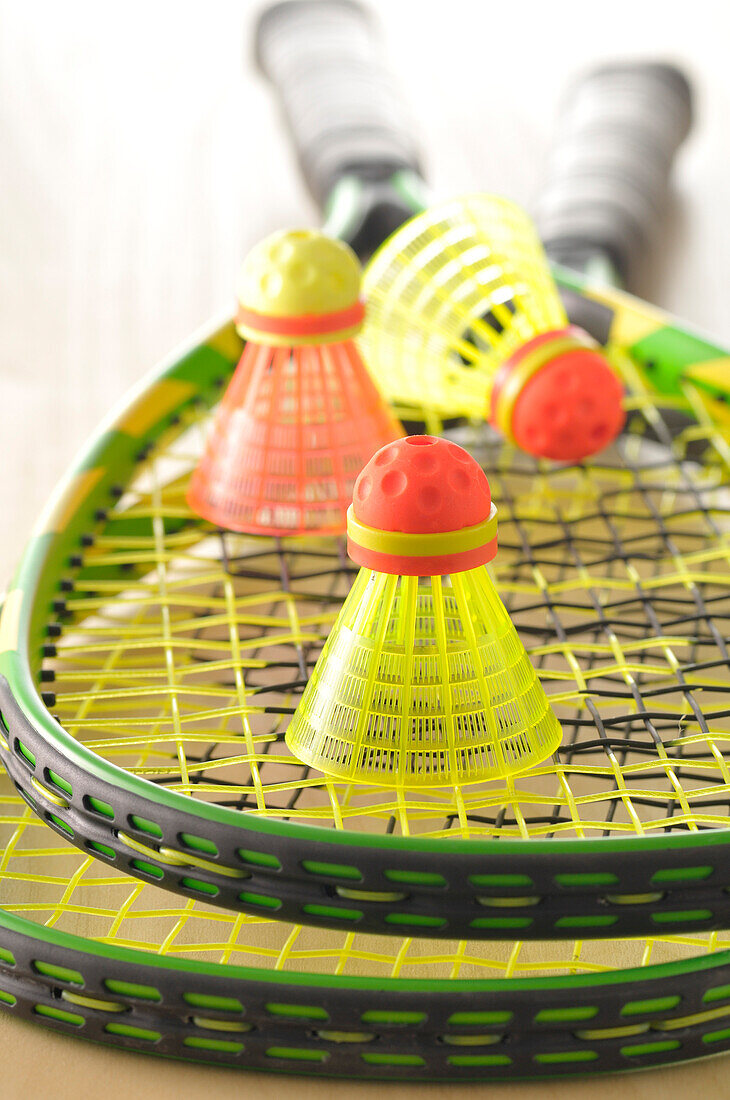 Badminton Rackets and Birdies