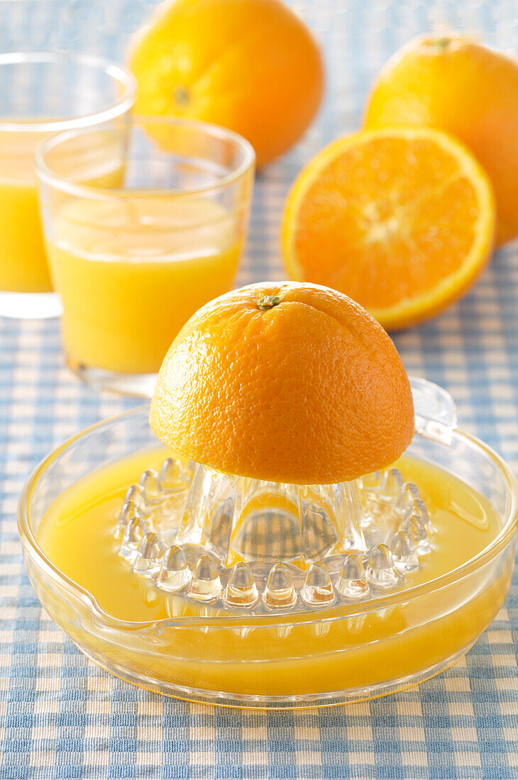 Squeezing Fresh Orange Juice