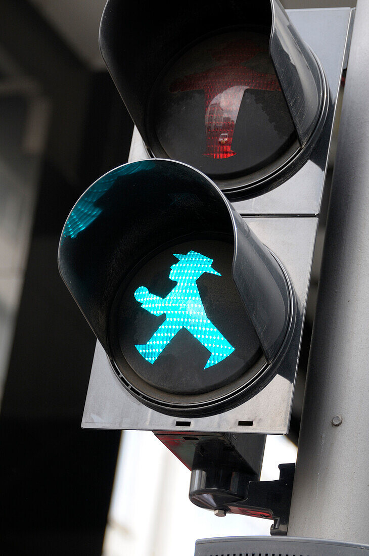 Traffic light,walk sign Ampelmann,Berlin,Germany