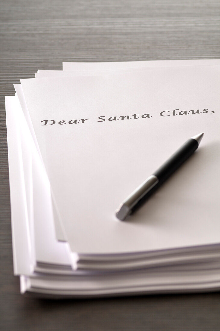 Note Paper and Pen,Letter to Santa Claus