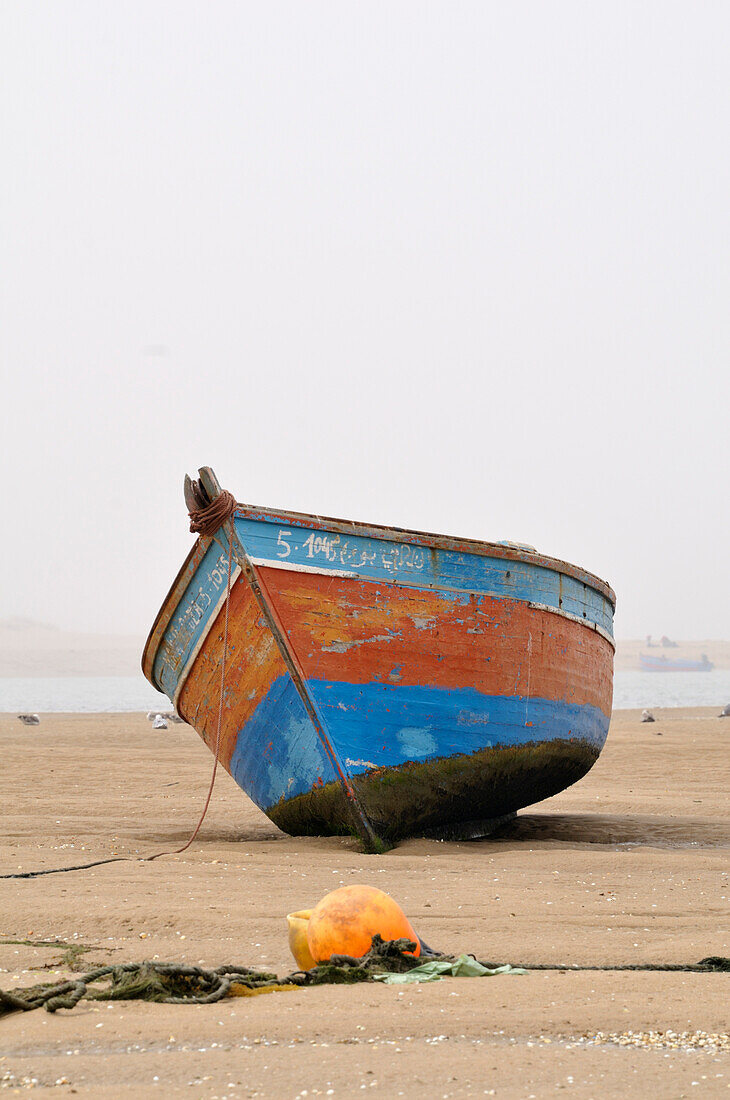 Boat on Beach,Moulay Bousselham,Kenitra Province,Morocco