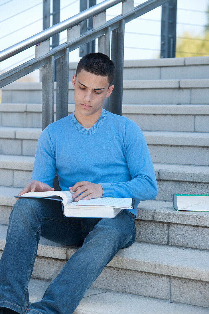 Teenager Studying