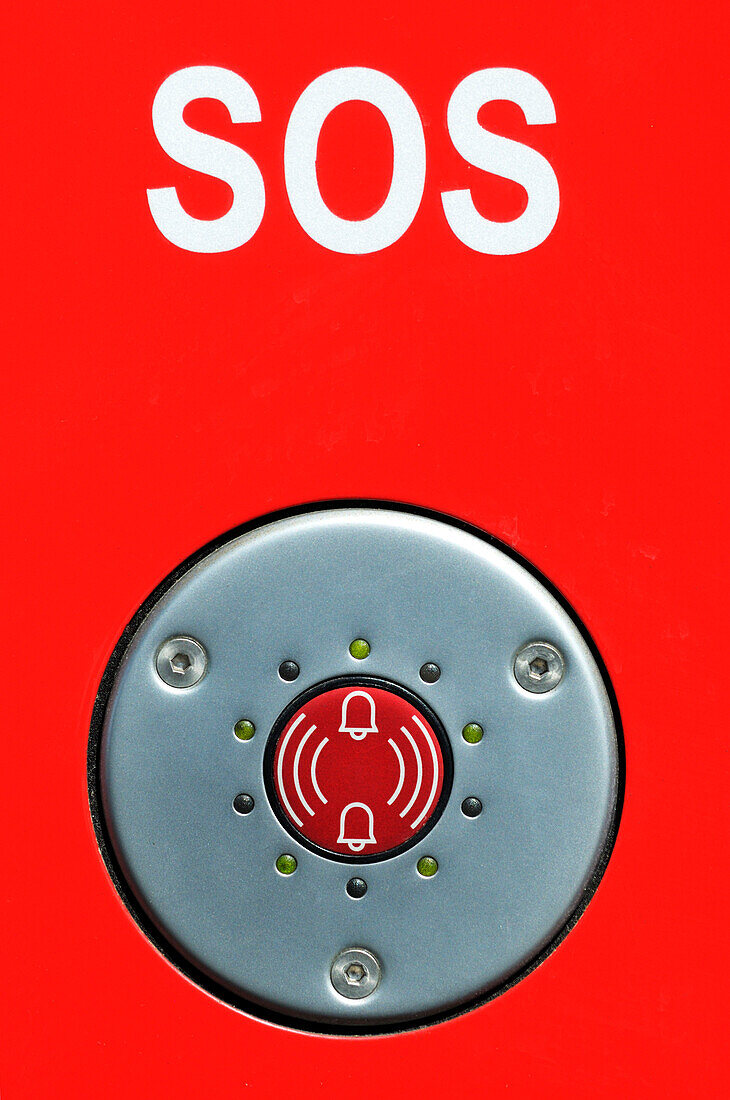 SOS-Schild und SOS-Alarm,Berlin,Deutschland