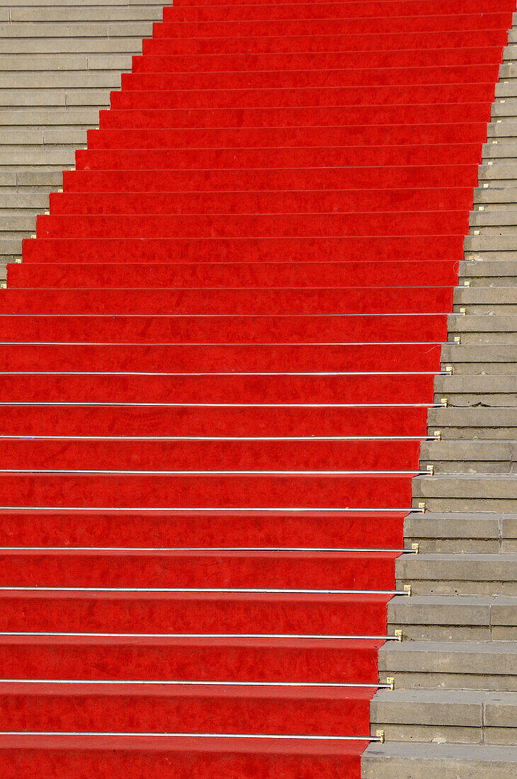 Red carpet on stairs,Berlin,Germany