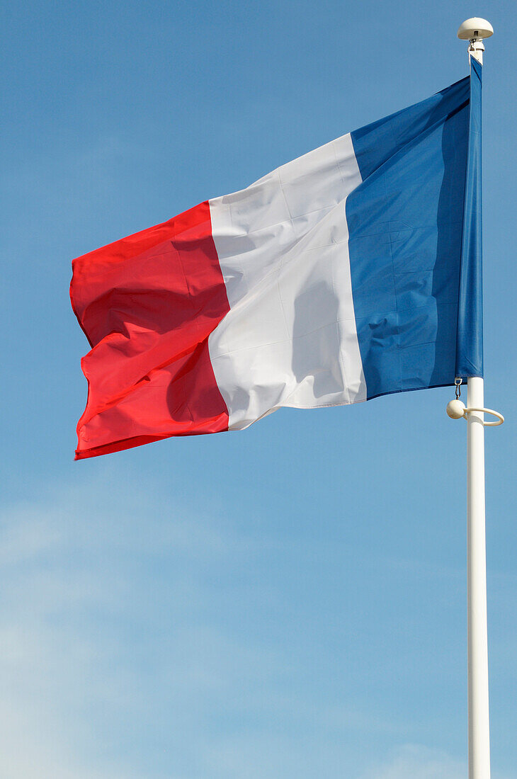Französische Flagge weht im Wind,Frankreich