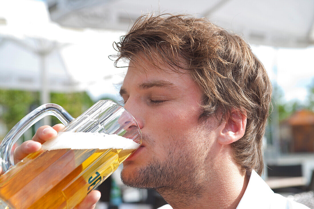 Man Drinking Beer