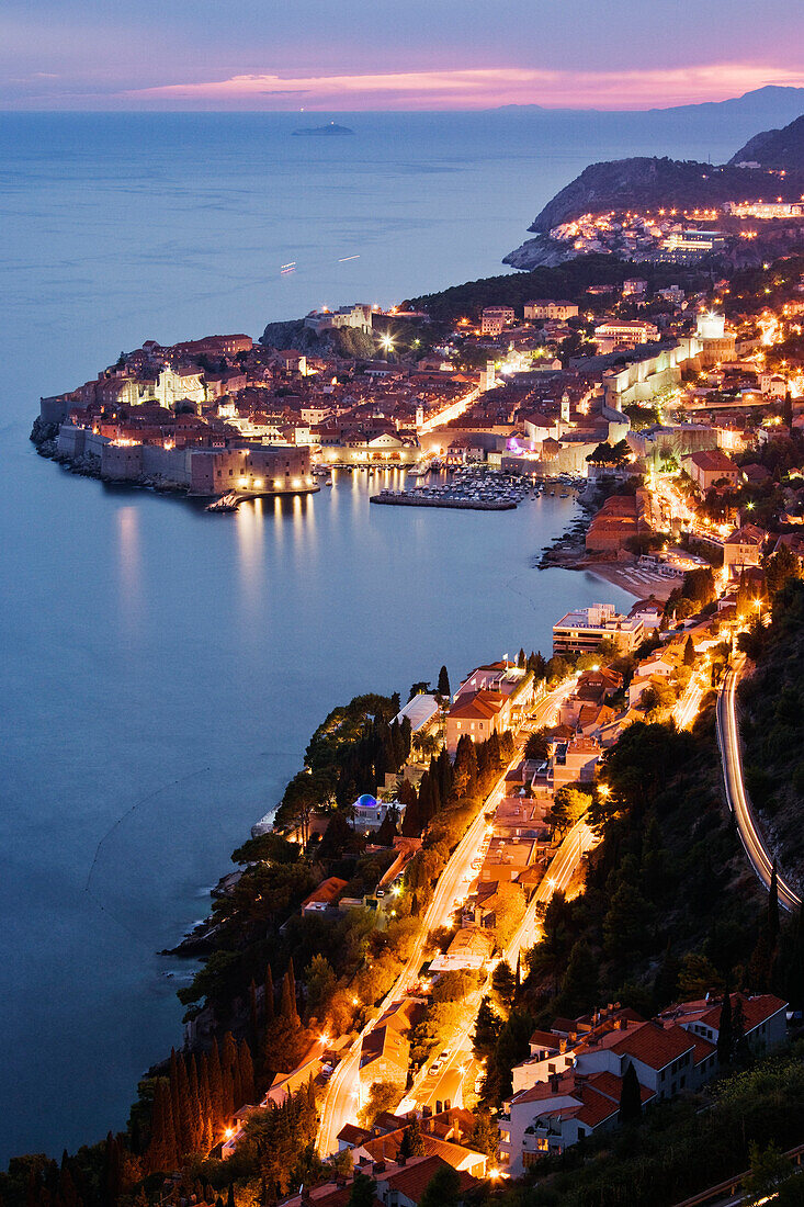 Old City of Dubrovnik at Dusk,Croatia