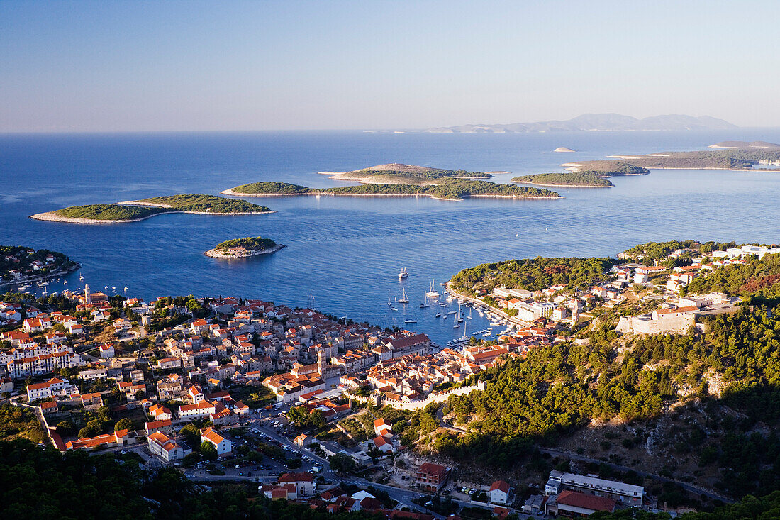 Stadt Hvar in der Morgendämmerung,Hvar,Kroatien