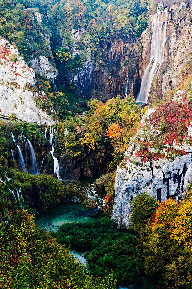 Untere Wasserfälle, Nationalpark Plitvicer Seen, Kroatien