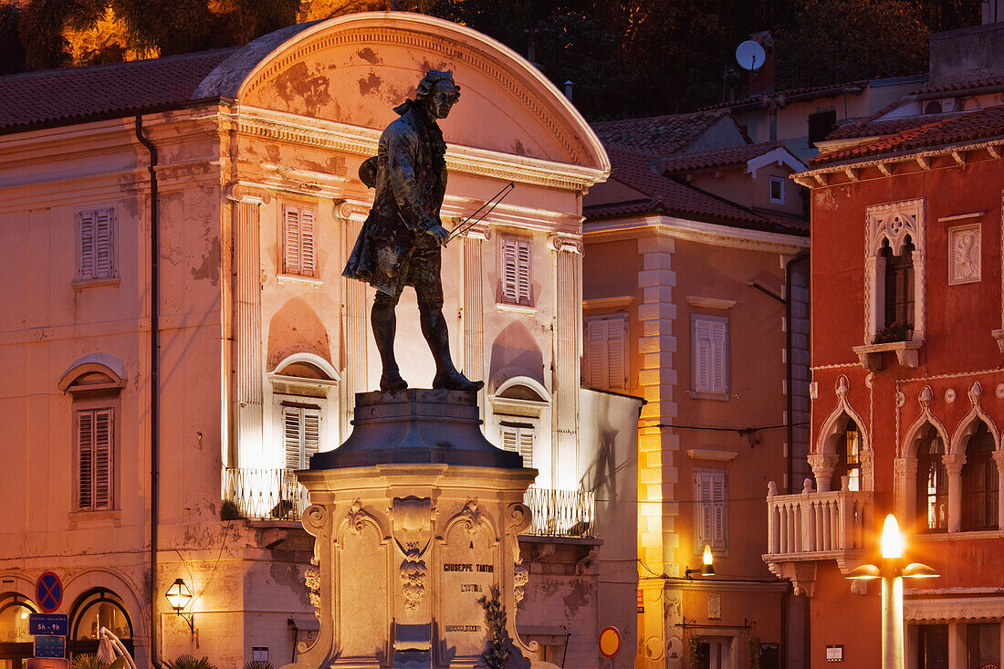 Statue of Giuseppe Tartini,Piran,Slovenia