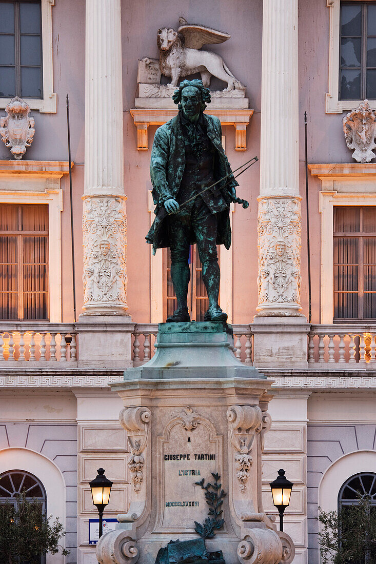 Statue von Giuseppe Tartini,Piran,Slowenien