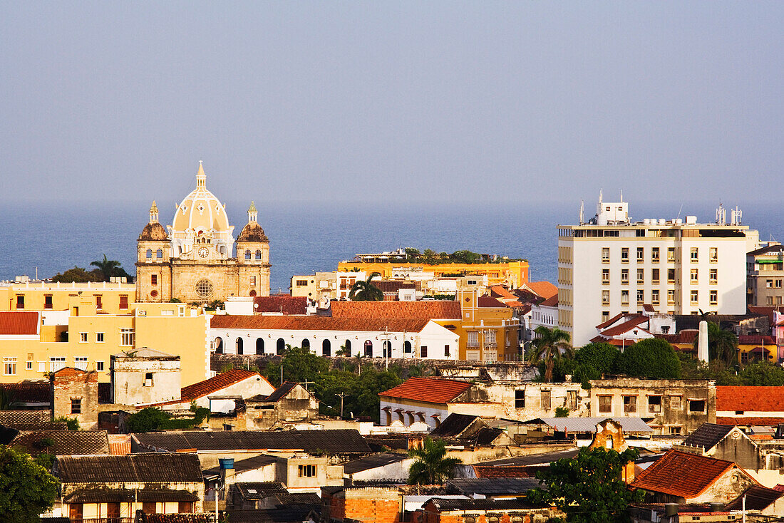 Iglesia de San Pedro Claver and Rooftops,Cartagena,Colombia