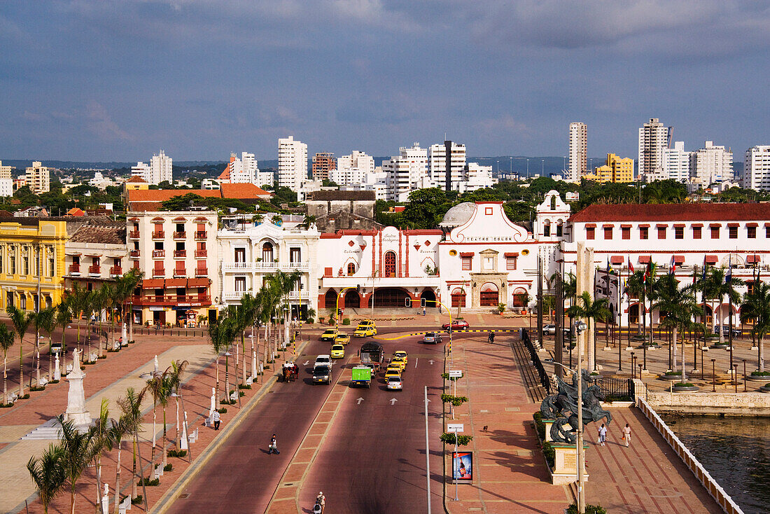 Teatro Colon und das Stadtzentrum, Cartagena, Kolumbien