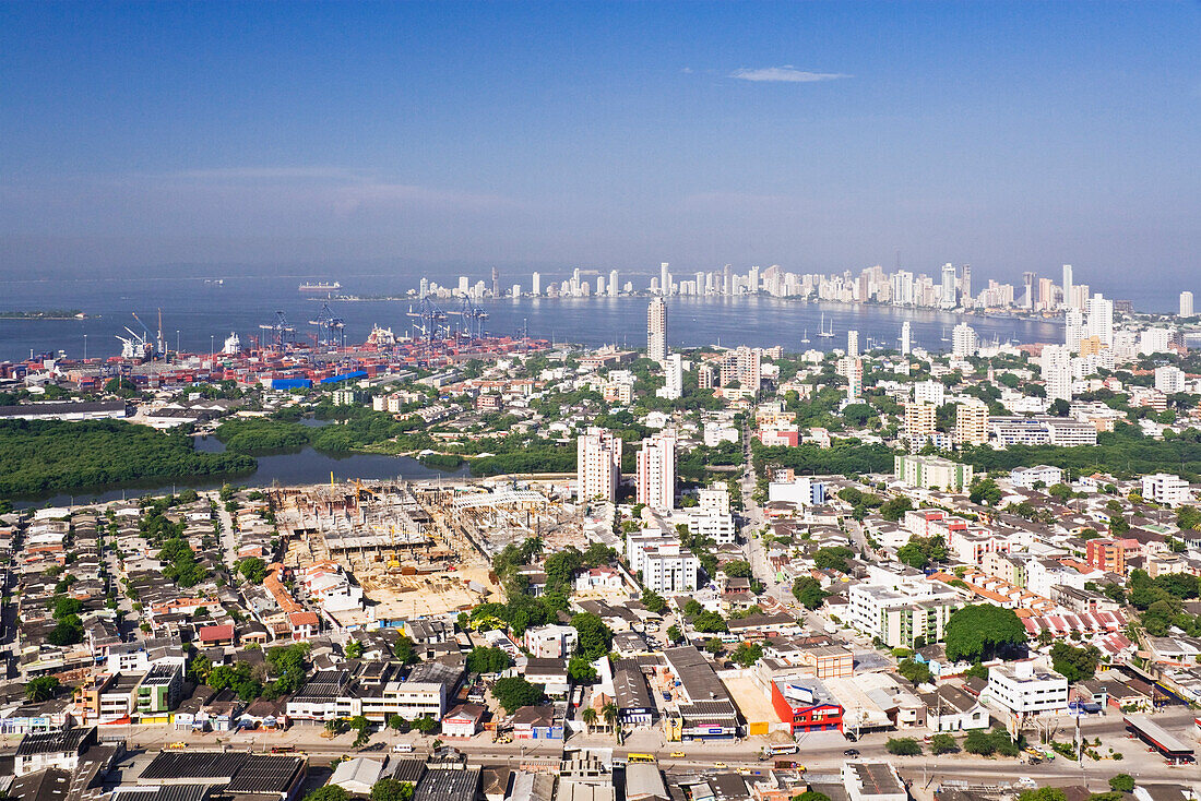 Blick auf Cartagena vom Convento de la Popa, Cartagena, Kolumbien