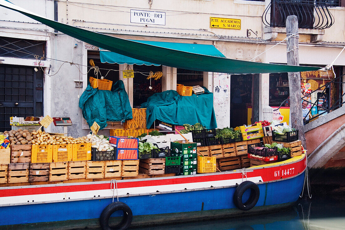 Floating Vegetable Market,Venice,Veneto,Italy