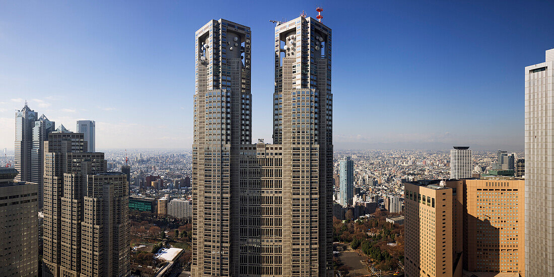 Gebäude der Stadtregierung, Bezirk Shinjuku, Tokio, Japan