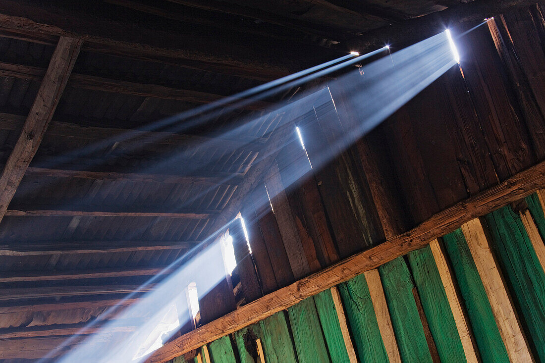 Light Beams in Rustic Building,Sierra Chincua Butterfly Sanctuary,Angangueo,Michoacan,Mexico
