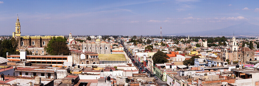 Übersicht über die Stadt,Cholula,Mexiko