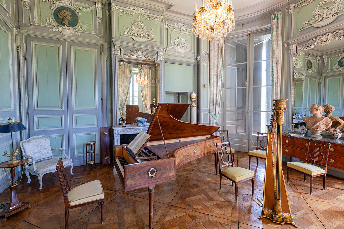 Musikzimmer,Chateau de Valencay,Valencay,Indre,Centre-Val de Loire,Frankreich,Europa