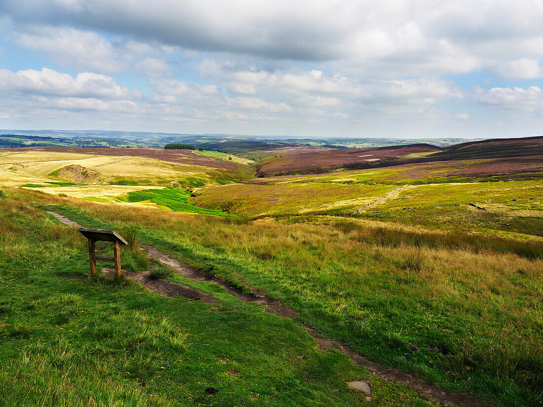 Haworth Moor from Top Withins,Yorkshire,England,United Kingdom,Europe