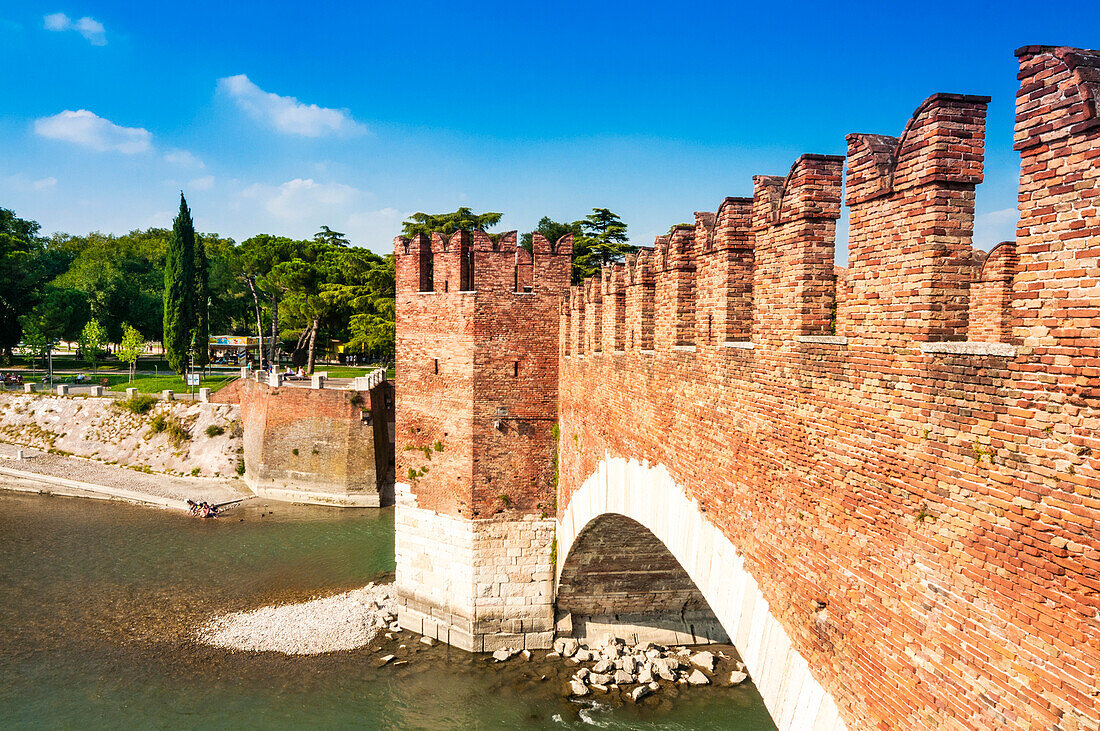 Ponte Scaligero,River Adige,Verona,UNESCO World Heritage Site,Veneto,Italy,Europe