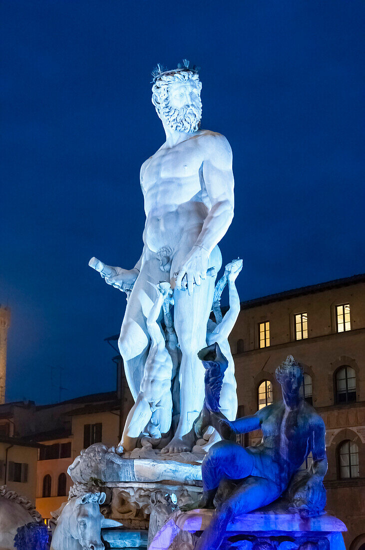 Neptune's Fountain,Piazza della Signoria,UNESCO World Heritage Site,Florence,Tuscany,Italy,Europe