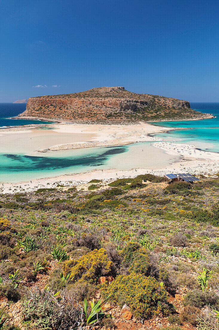 Balos Strand und Bucht,Halbinsel von Gramvousa,Chania,Kreta,Griechische Inseln,Griechenland,Europa