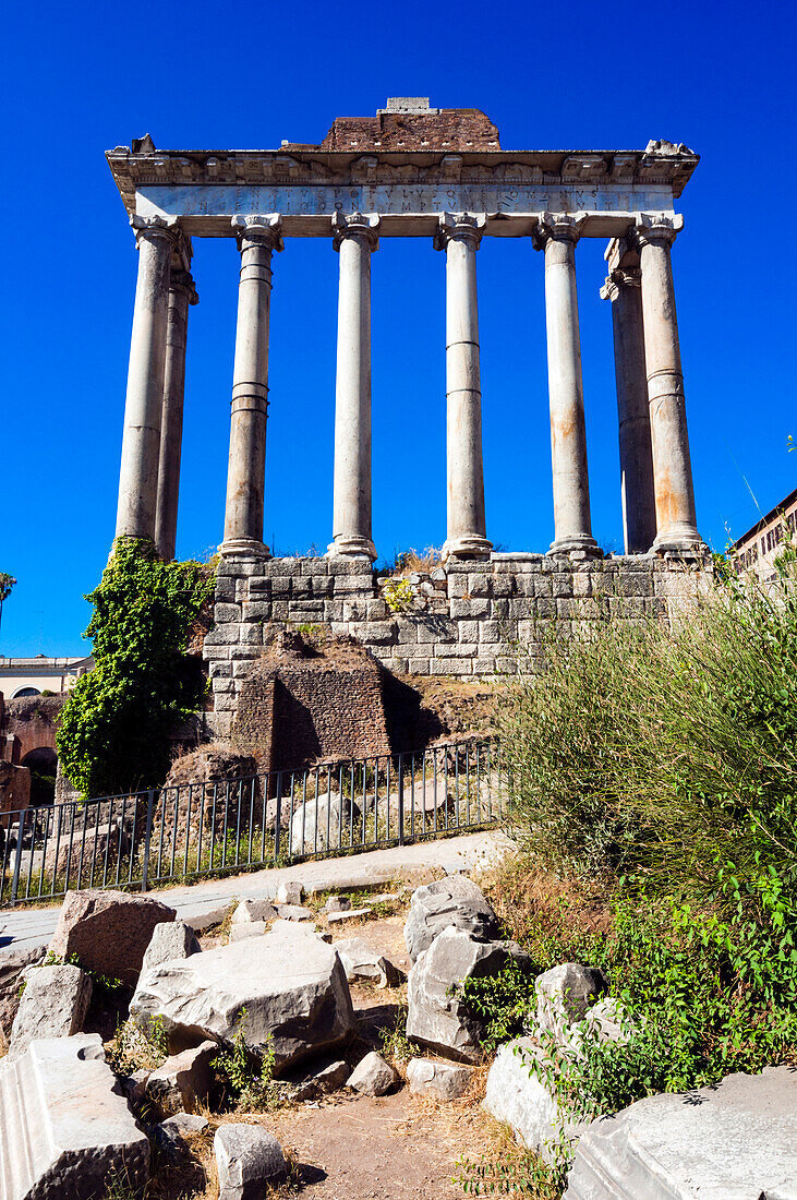 Saturntempel,Forum Romanum,UNESCO-Welterbe,Rom,Latium (Lazio),Italien,Europa
