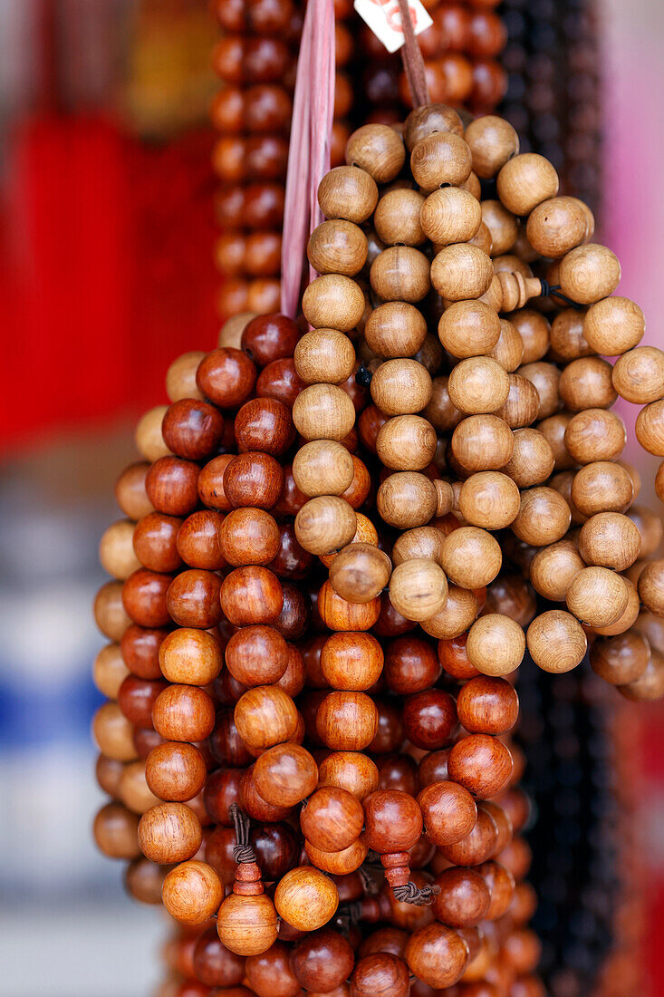 Buddhist prayer beads (mala) for sale,Guan Yin Temple Buddhist temple,Vung Tau,Vietnam,Indochina,Southeast Asia,Asia