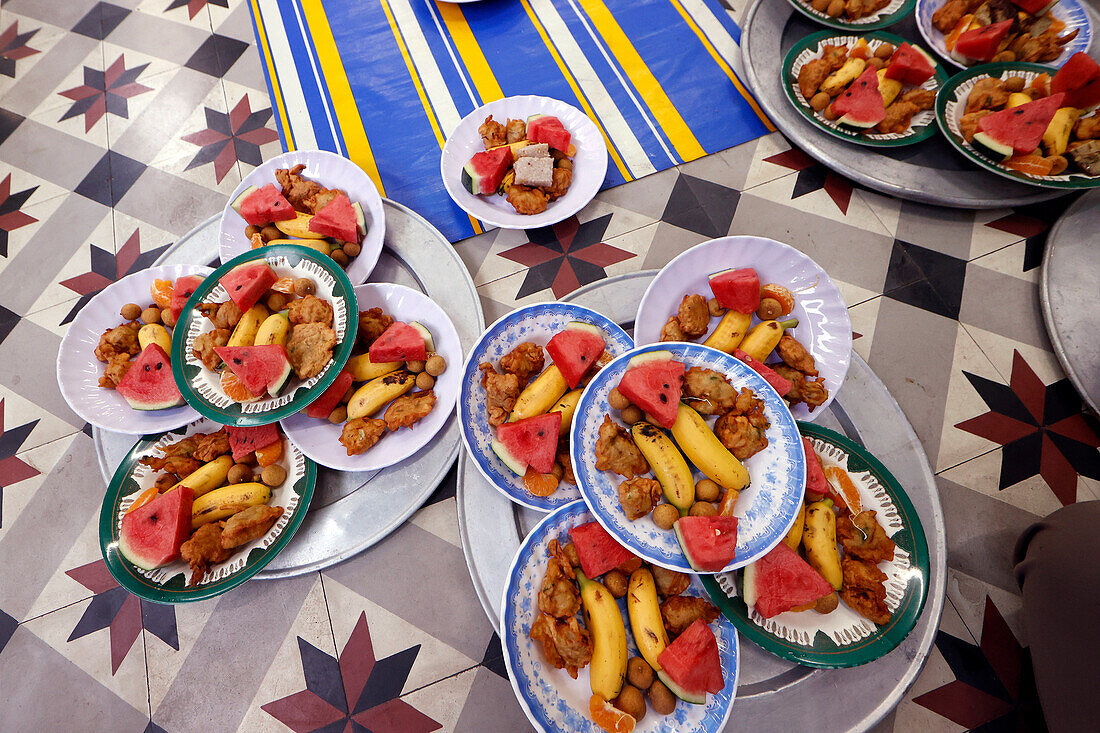 Iftar (Ramadan dinner breaking the day-long fast) at Saigon Mosque,Ho Chi Minh City,Vietnam,Indochina,Southeast Asia,Asia