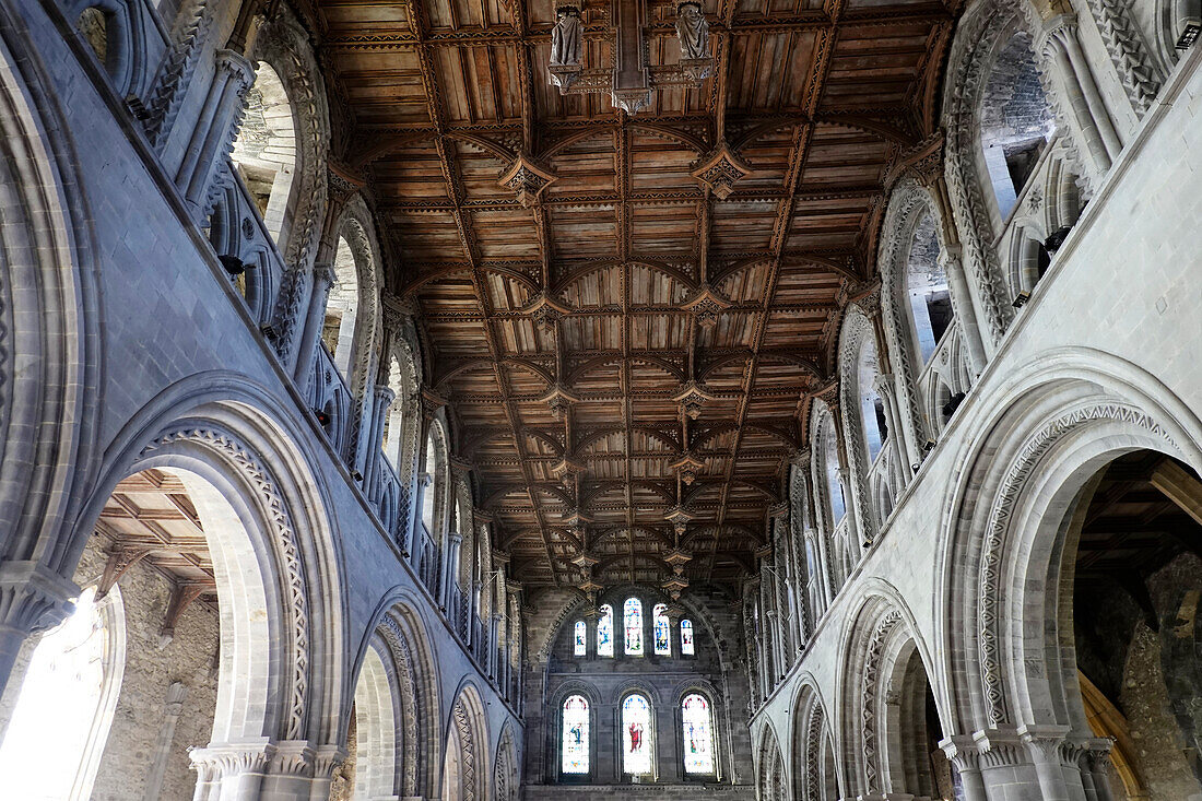 St. David's Cathedral,St. David's,Pembrokeshire,Wales,Vereinigtes Königreich,Europa
