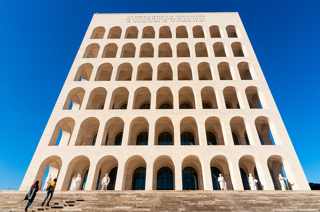 Palazzo della Civilta Italiana (Palazzo della Civilta del Lavoro) (Square Colosseum),EUR,Rome,Latium (Lazio),Italy,Europe