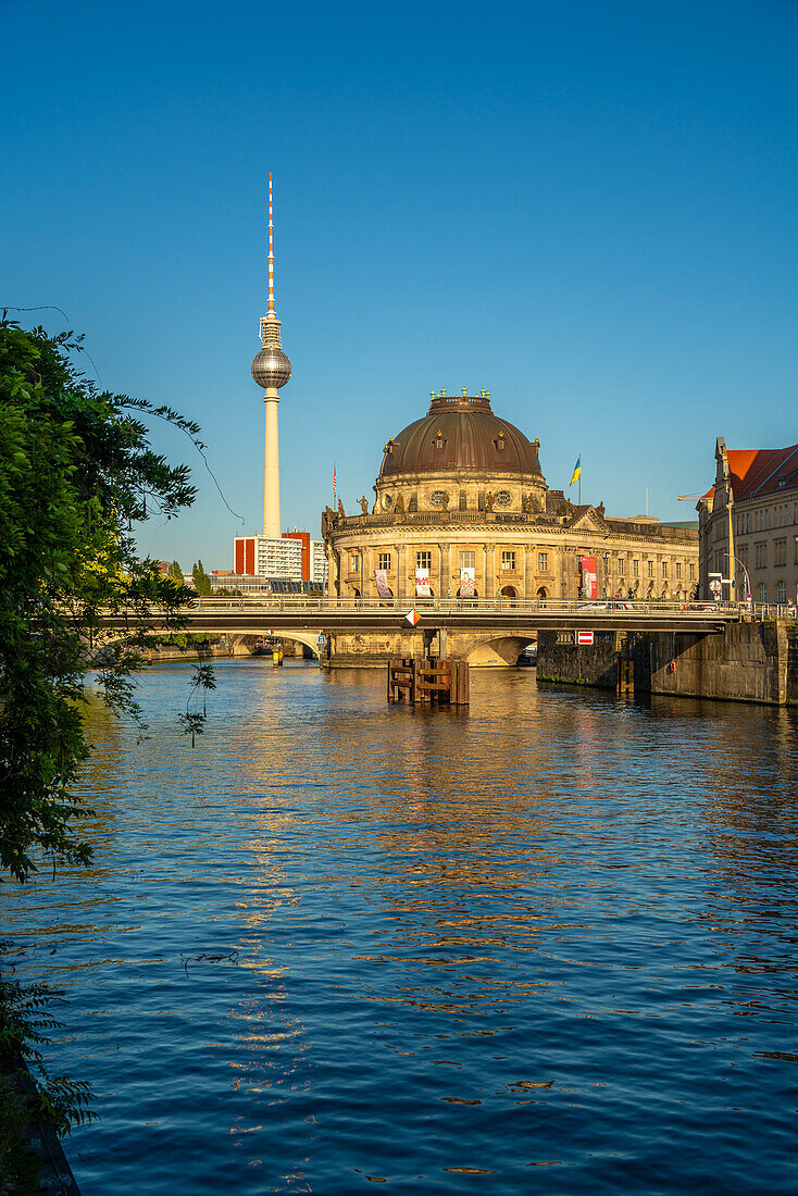 View of River Spree and Bode Museum,Museum Island,UNESCO World Heritage Site,Berlin Mitte district,Berlin,Germany,Europe