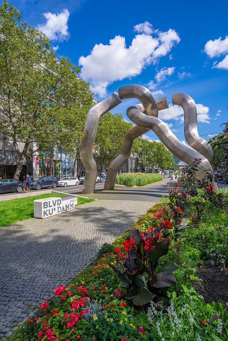 View of Sculpture in the Kurfurstendam in Berlin,Germany,Europe