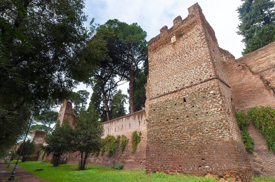 Römische Aurelianische Mauern (Mura Aureliane),UNESCO-Welterbe,Rom,Latium (Lazio),Italien,Europa